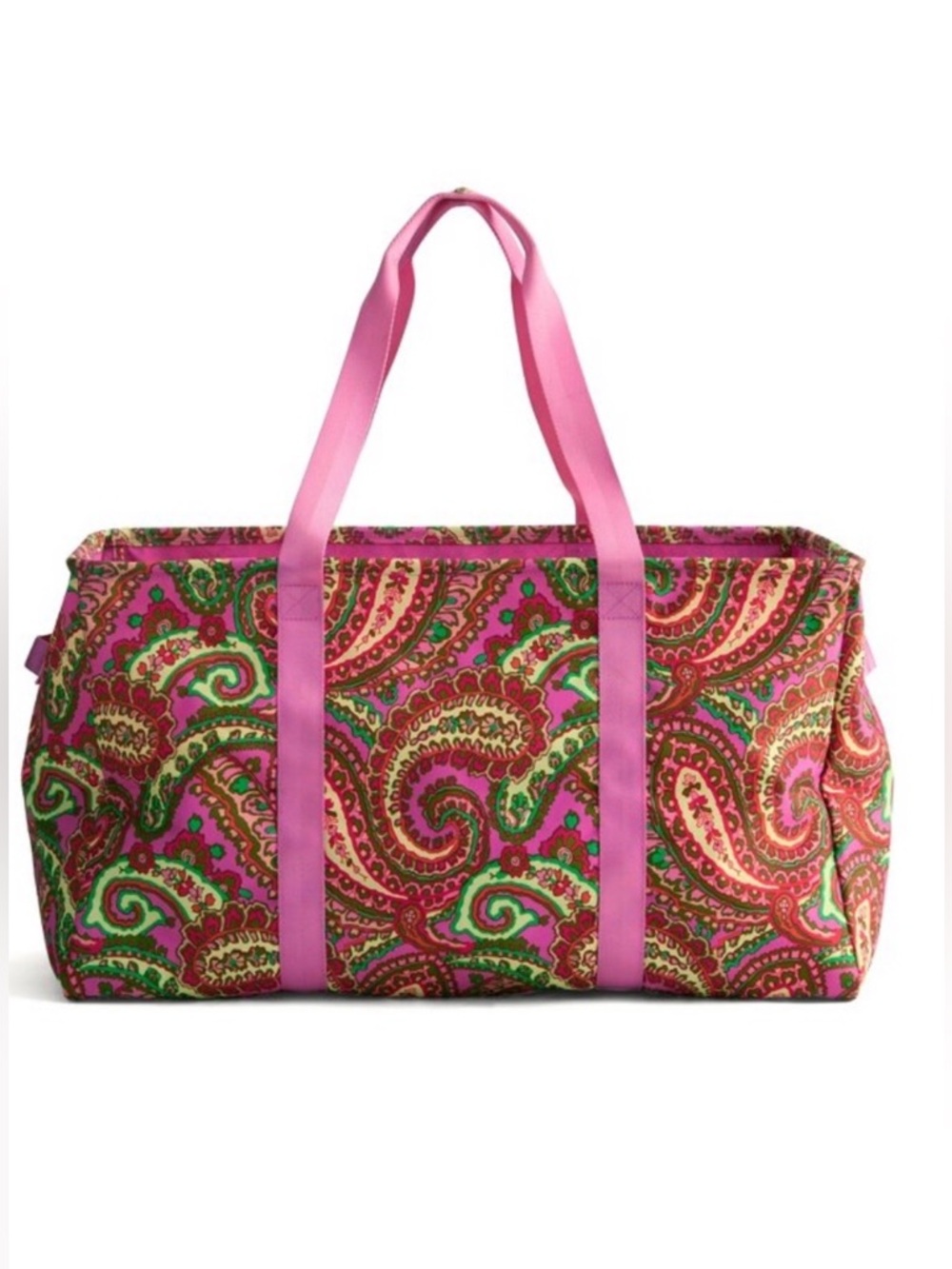 Vera Bradley outlet lighten up large car tote Capri pink NWT